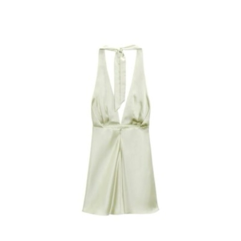 Satin Mint Green Zara Dress